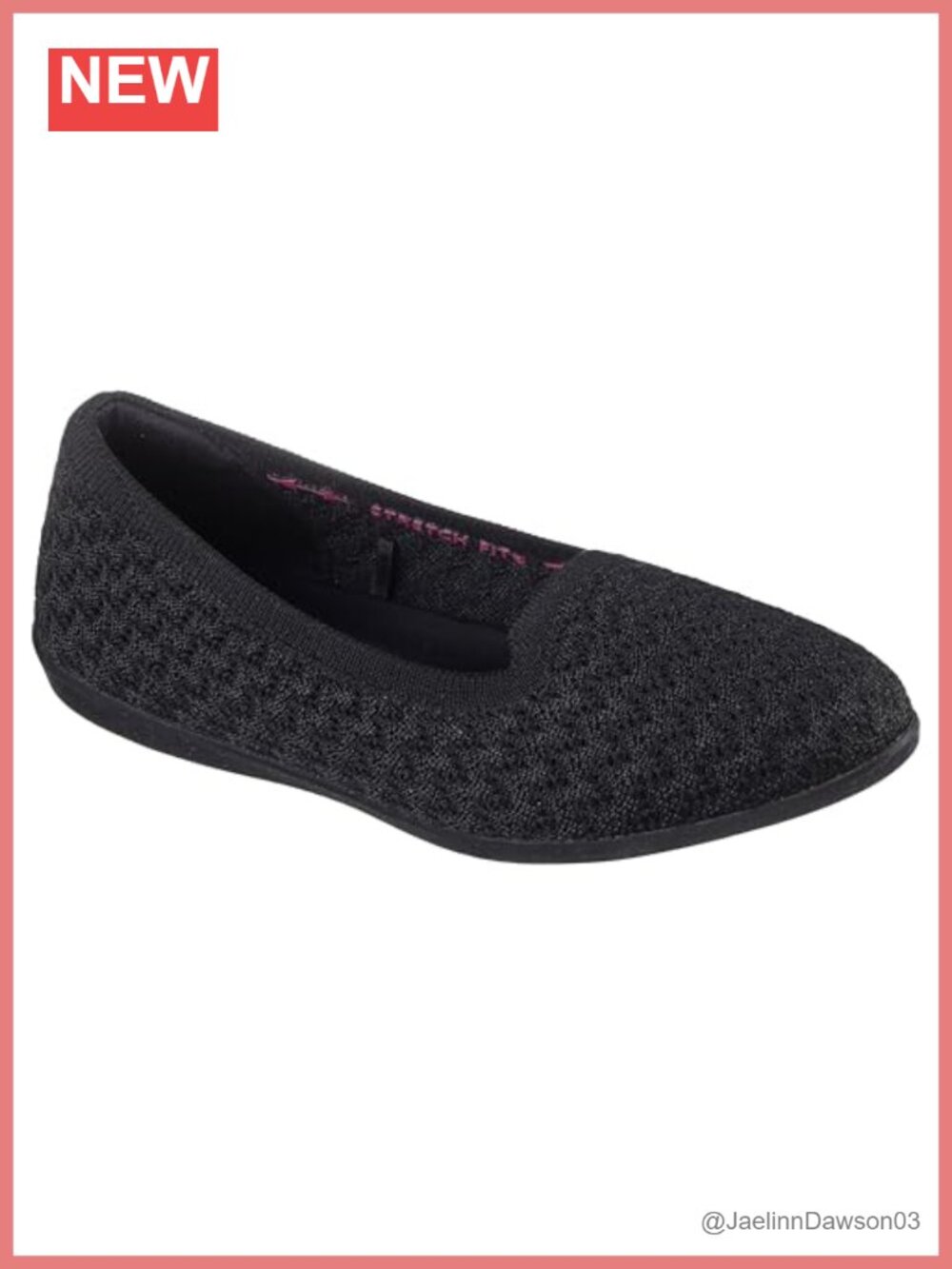 Air Cooled Memory Foam Skimmer Ballet Flat Slip-On Walking Shoes